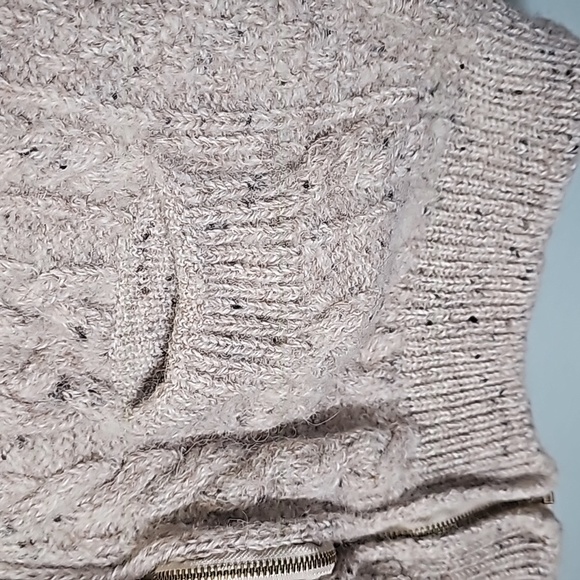 Shannon woolen mills 100% pure new wool Chunky Knit Zip Up Jacket Large - Picture 4 of 9